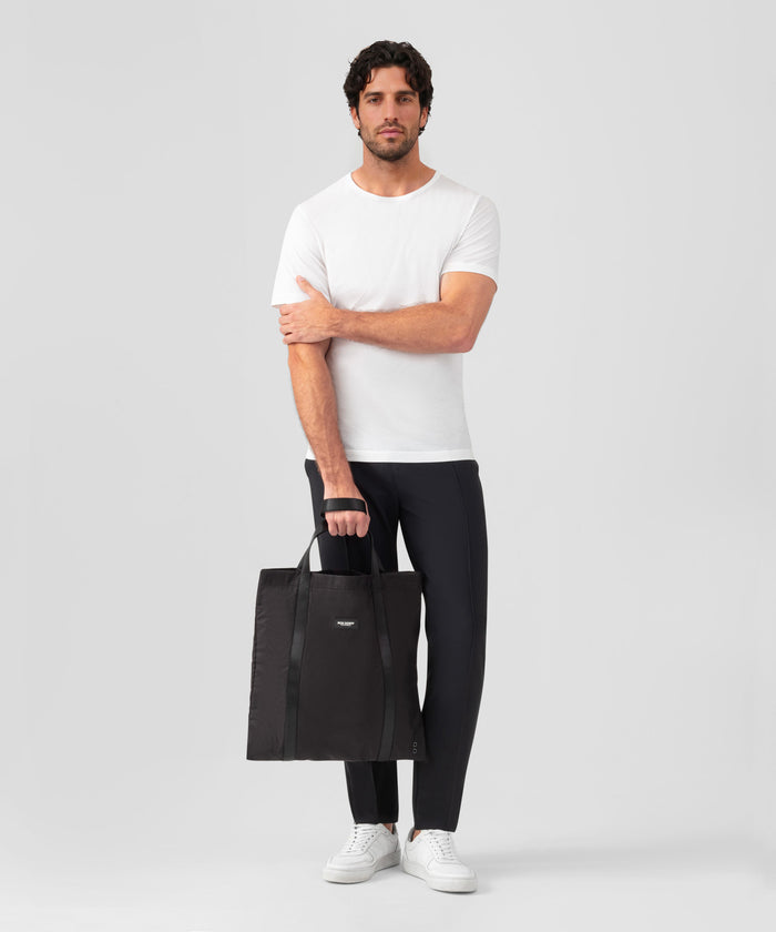 Light Ripstop Tote Bag: Black