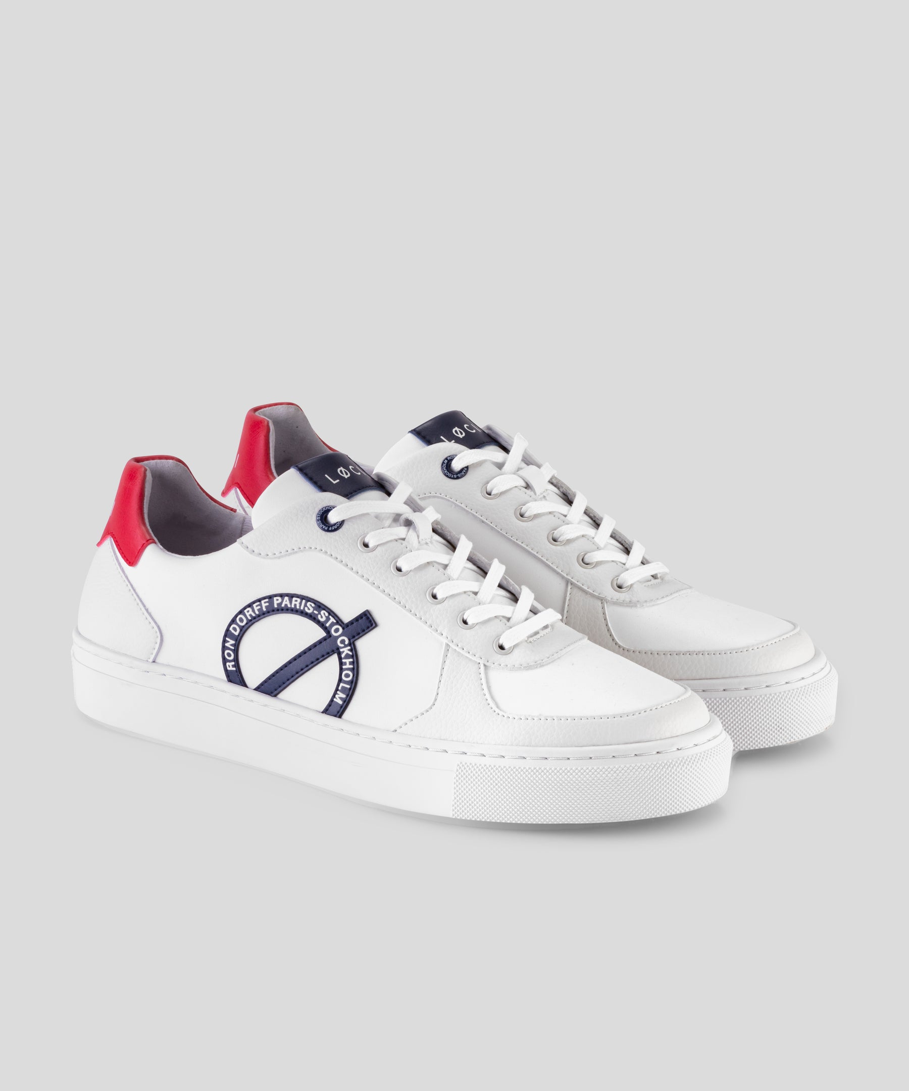 RON DORFF x LØCI Organic Sneakers: Red/Navy/White