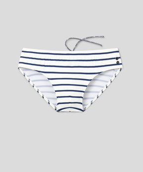 Swim Briefs Irregular Stripes: White/Navy