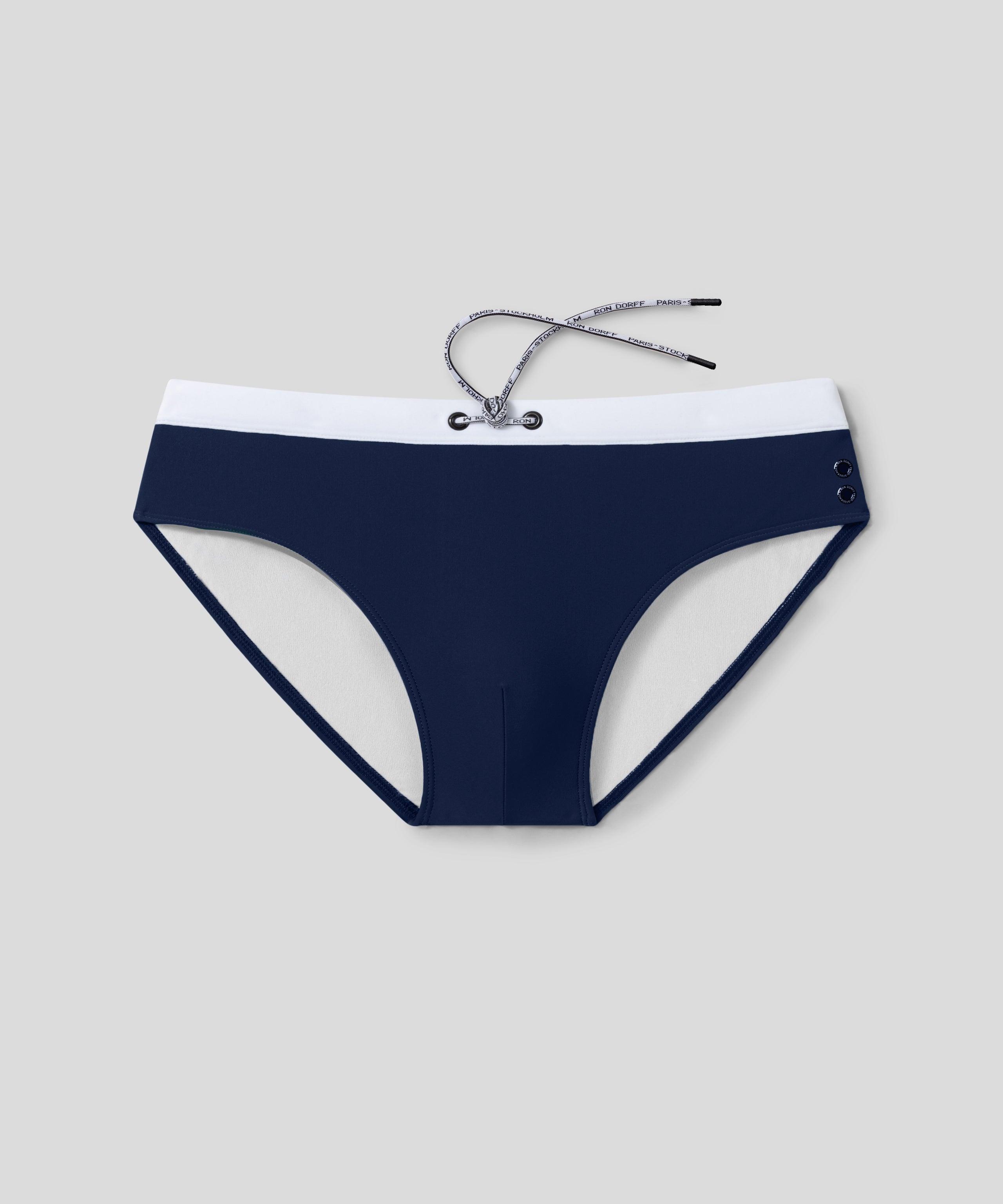 Swim Briefs w. Waistband: Navy | Ron Dorff