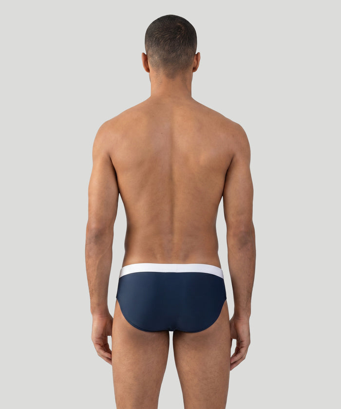 Swim Briefs w. Waistband: Navy