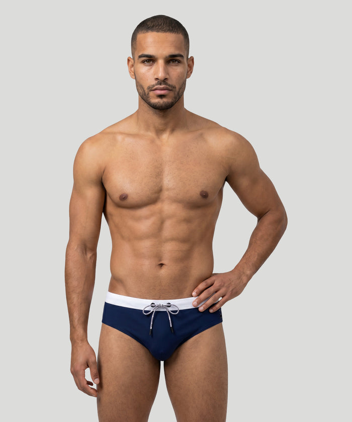 Swim Briefs w. Waistband: Navy
