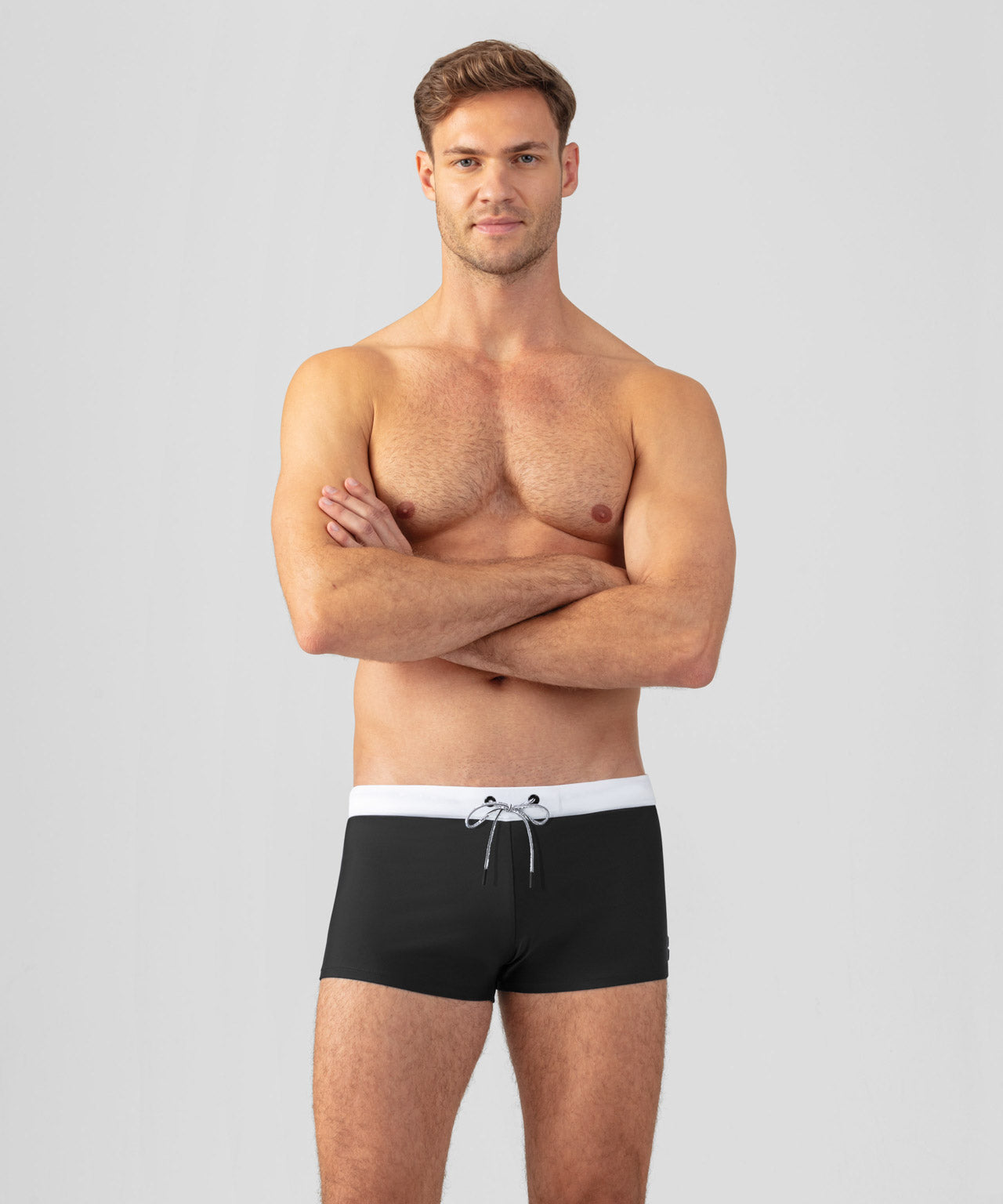 新品papier City swimmer/navy Swim Briefs w. Waistband: Navy | Ron Dorff
