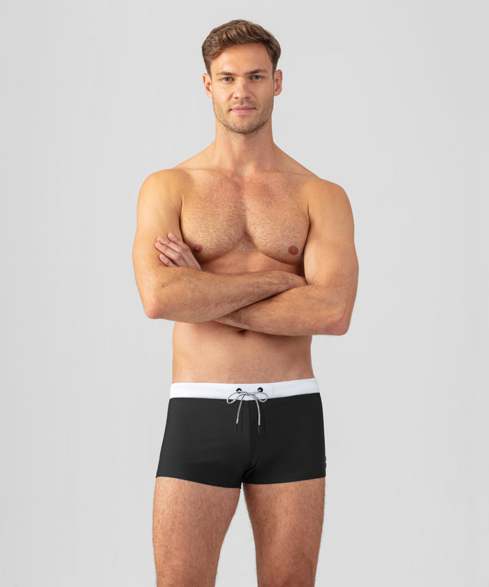 Swim Trunks w. Waistband: Black