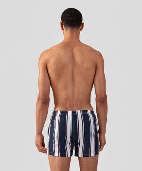 Swim Shorts w. Vertical Stripes: Navy