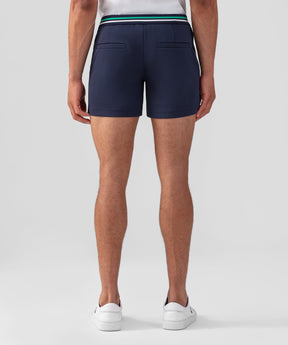 RD Tennis Shorts w. Striped Waist: Navy