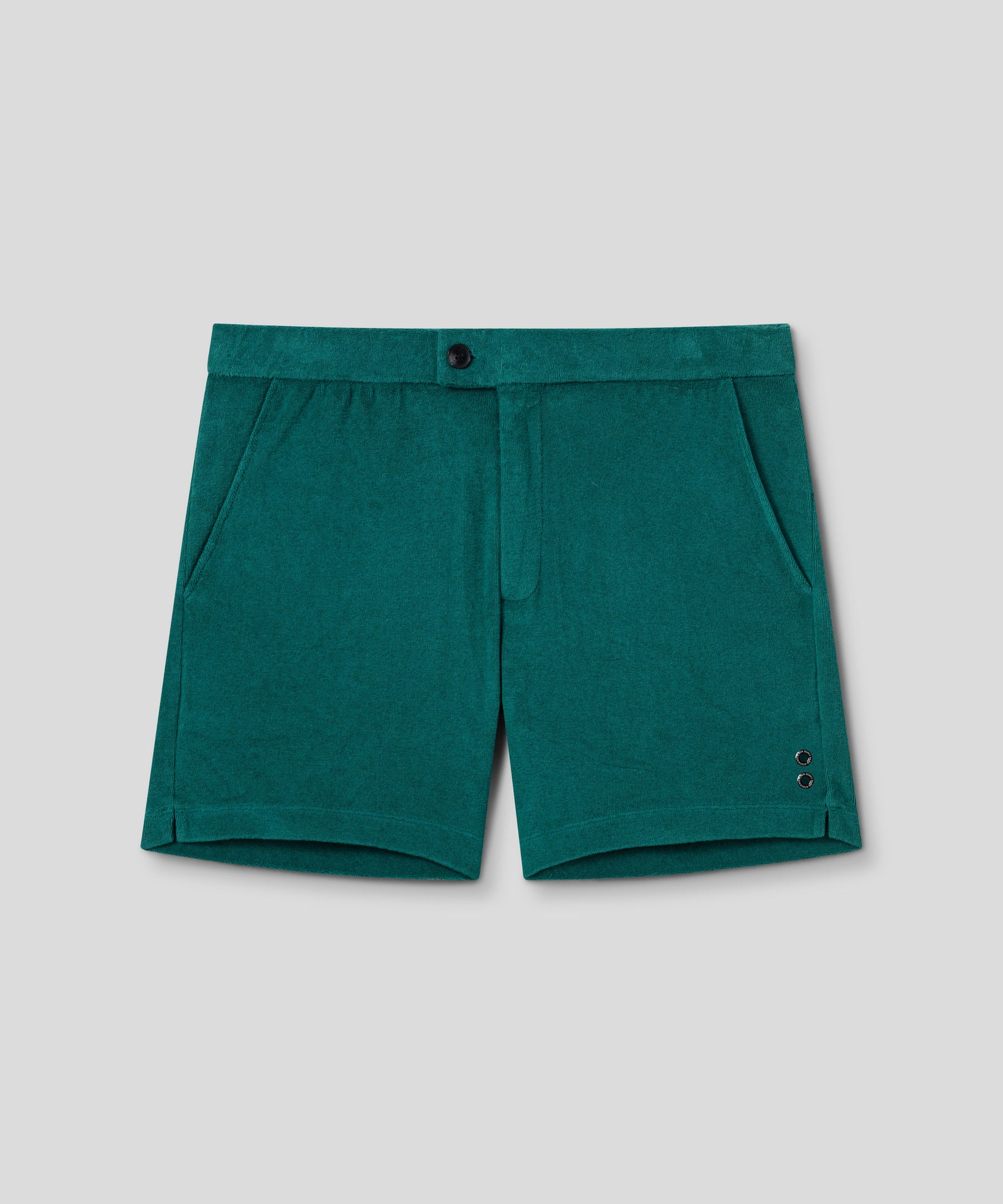 Cotton Terry Tennis Shorts: Pine Green