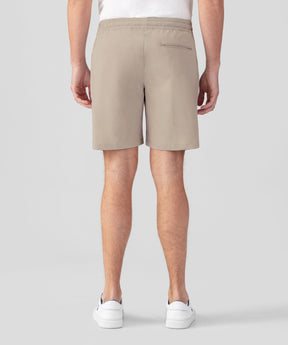 Light Sports Shorts w. Side Stripes: Taupe Grey