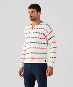 Swedish Fisherman Cotton Sweater: Off White