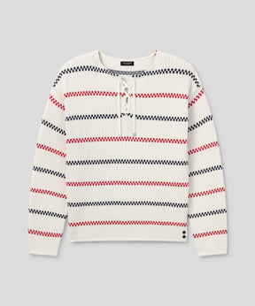 Swedish Fisherman Cotton Sweater: Off White