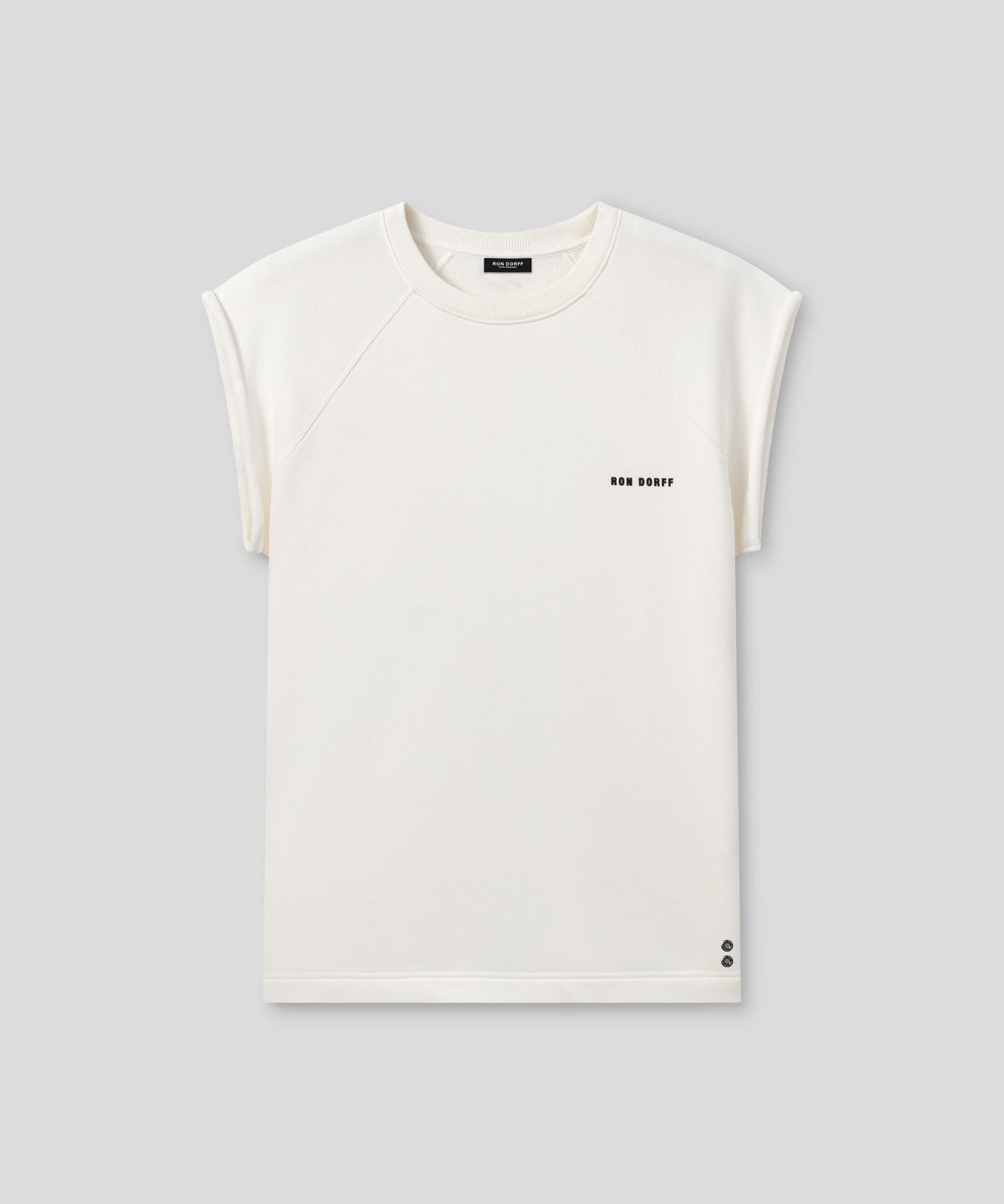 Organic Cotton Sleeveless Sweatshirt: Off White