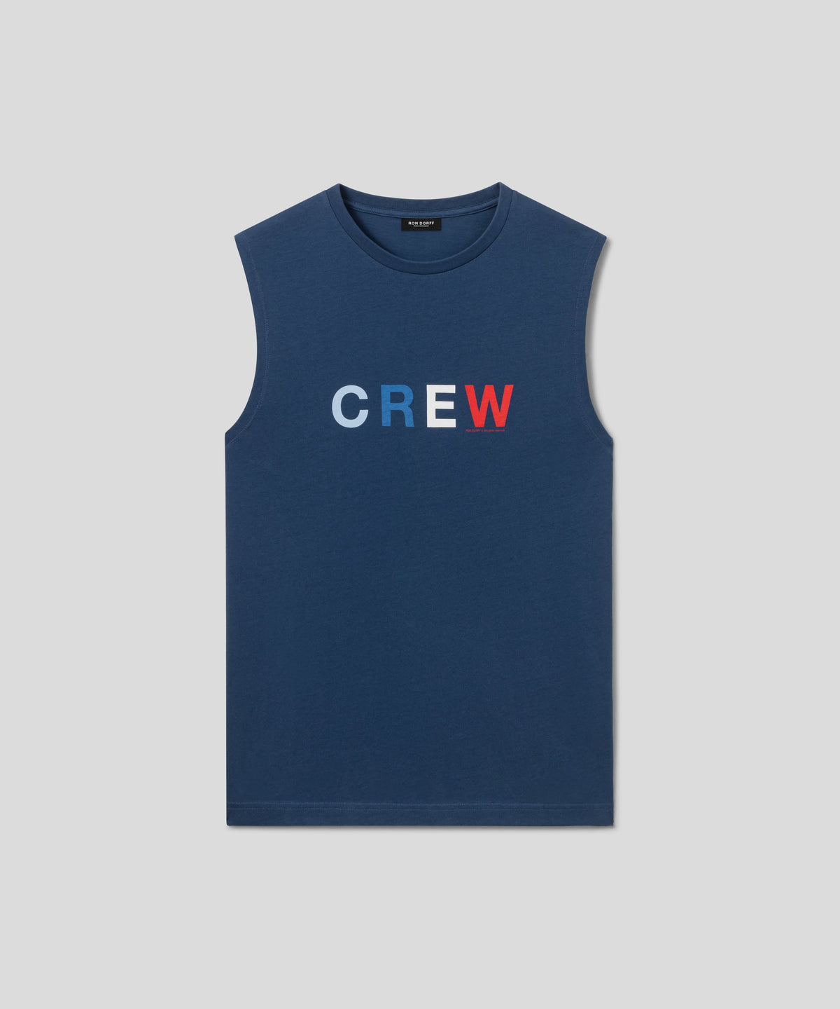 Organic Cotton Sleeveless T-Shirt CREW: Deep Blue
