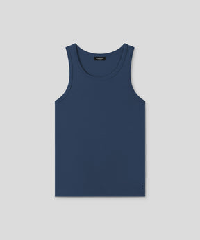 Ribbed Tank Top: Deep Blue