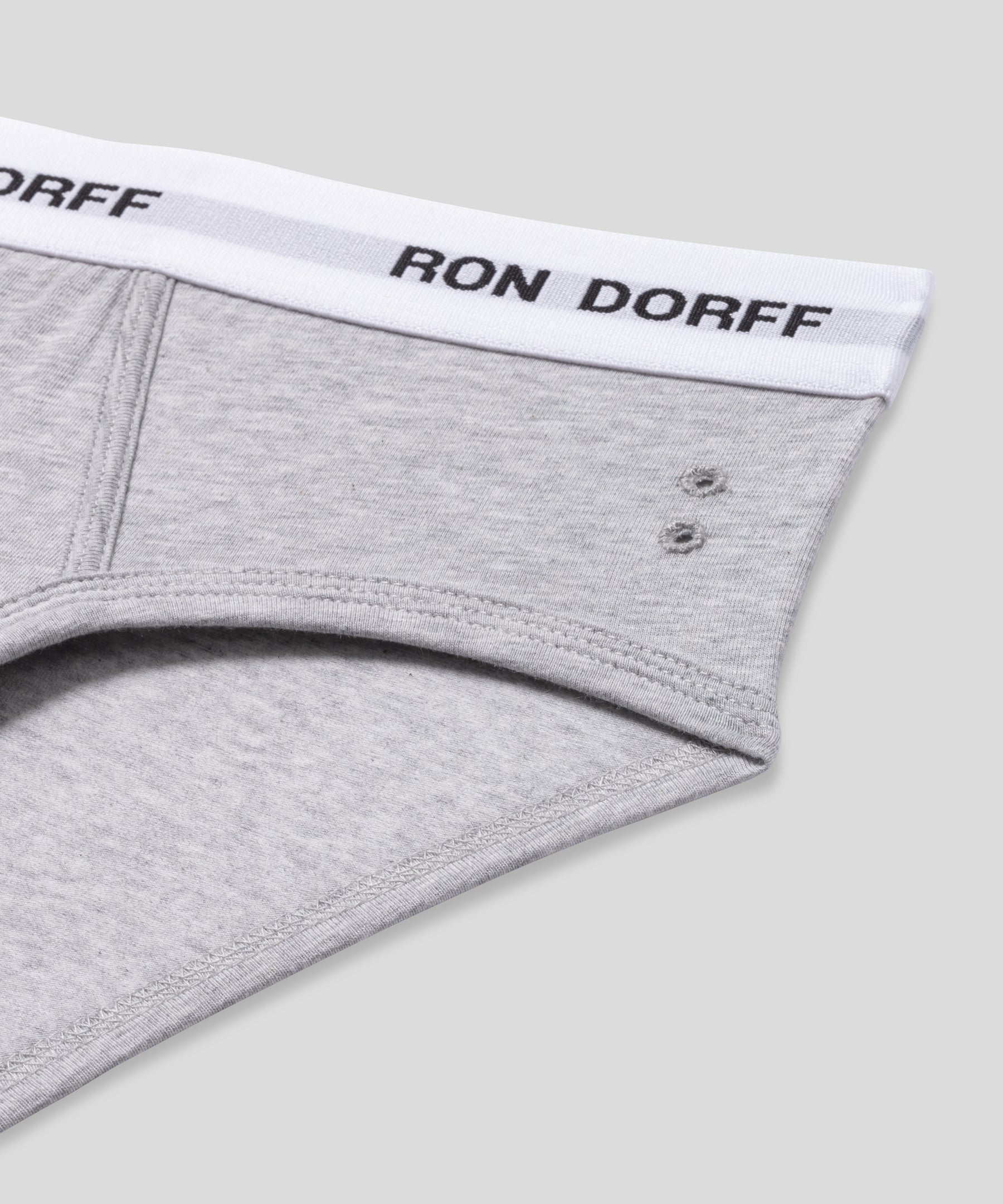 RON DORFF Y-Front Briefs Kit: Heather Grey/Army Green/Deep Blue