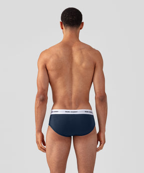 RON DORFF Y-Front Briefs Kit: Heather Grey/Army Green/Deep Blue