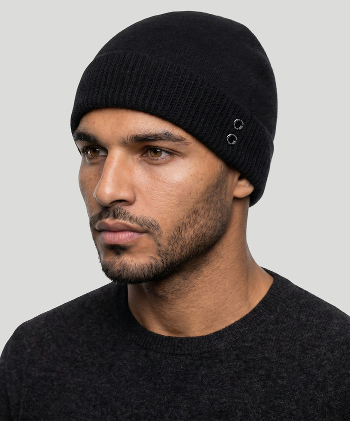 Cashmere Beanie: Black