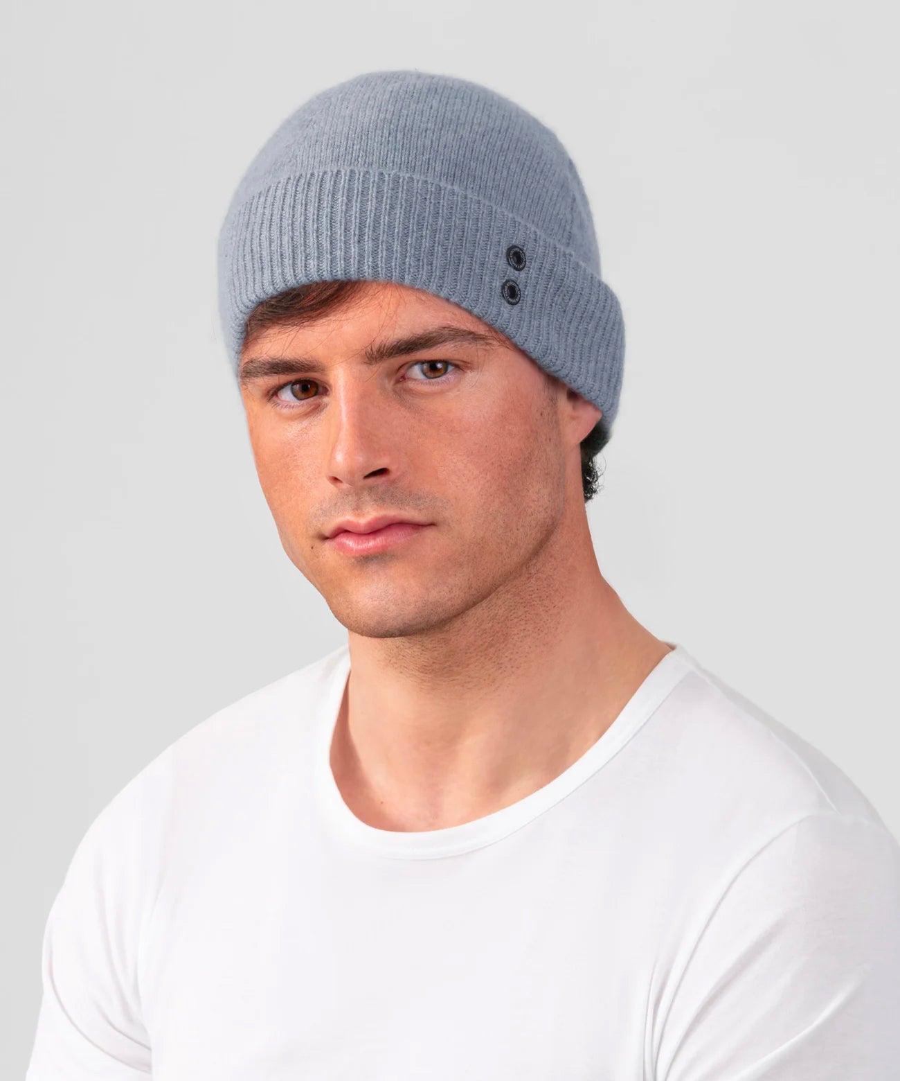 Cashmere Beanie: Glacial Blue