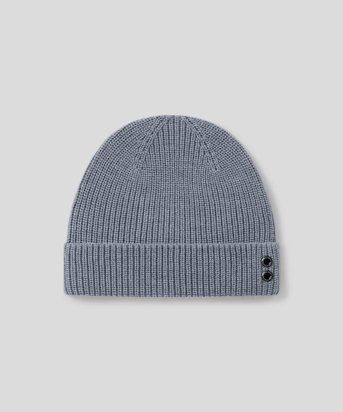 Wool Ribbed Beanie: Glacial Blue