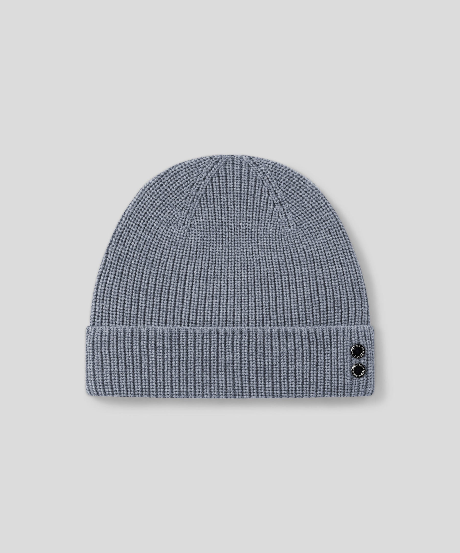 Wool Ribbed Beanie: Glacial Blue