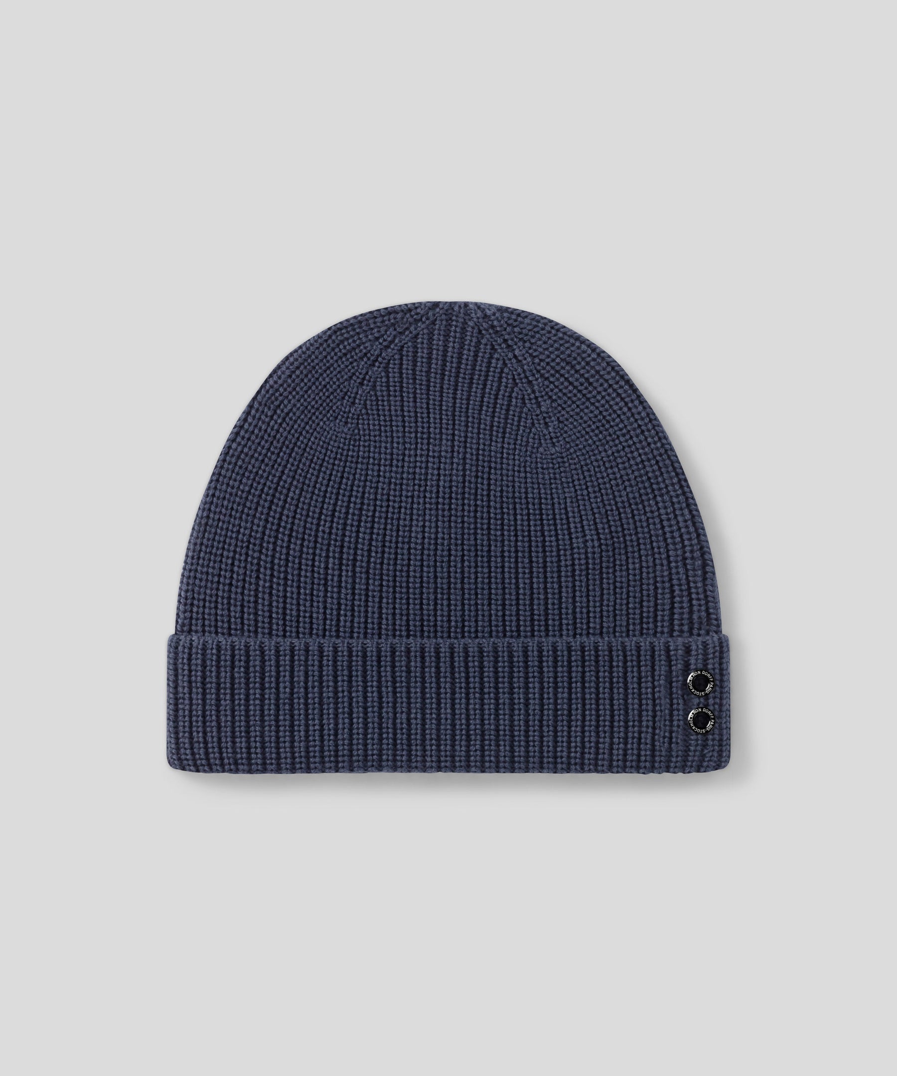 Wool Ribbed Beanie: Lava Grey