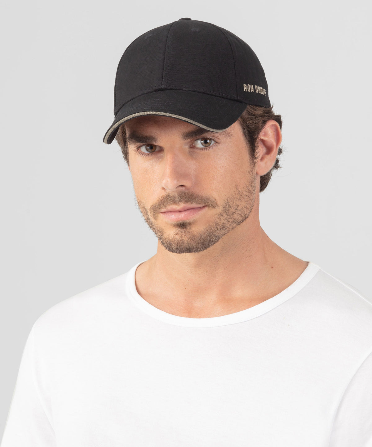 Cotton Canvas Coach Cap "RON DORFF": Black