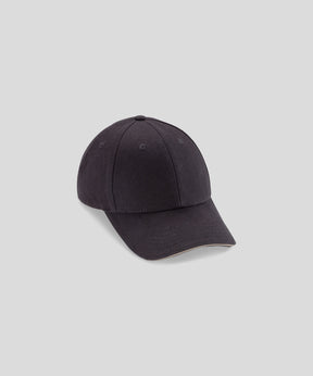 Cotton Canvas Coach Cap "RON DORFF": Black