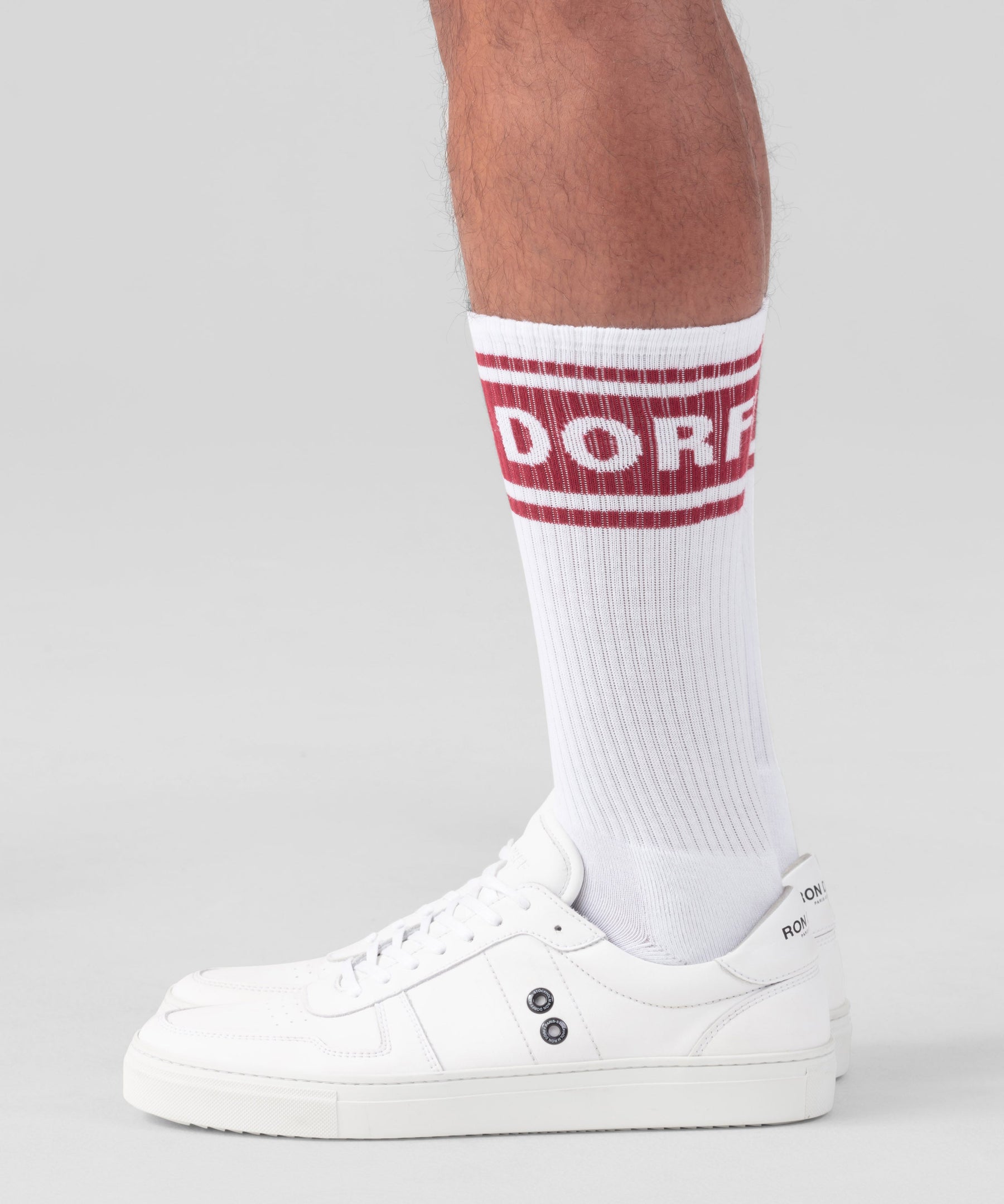 Sports Socks RD w. Stripes: Burnt Red