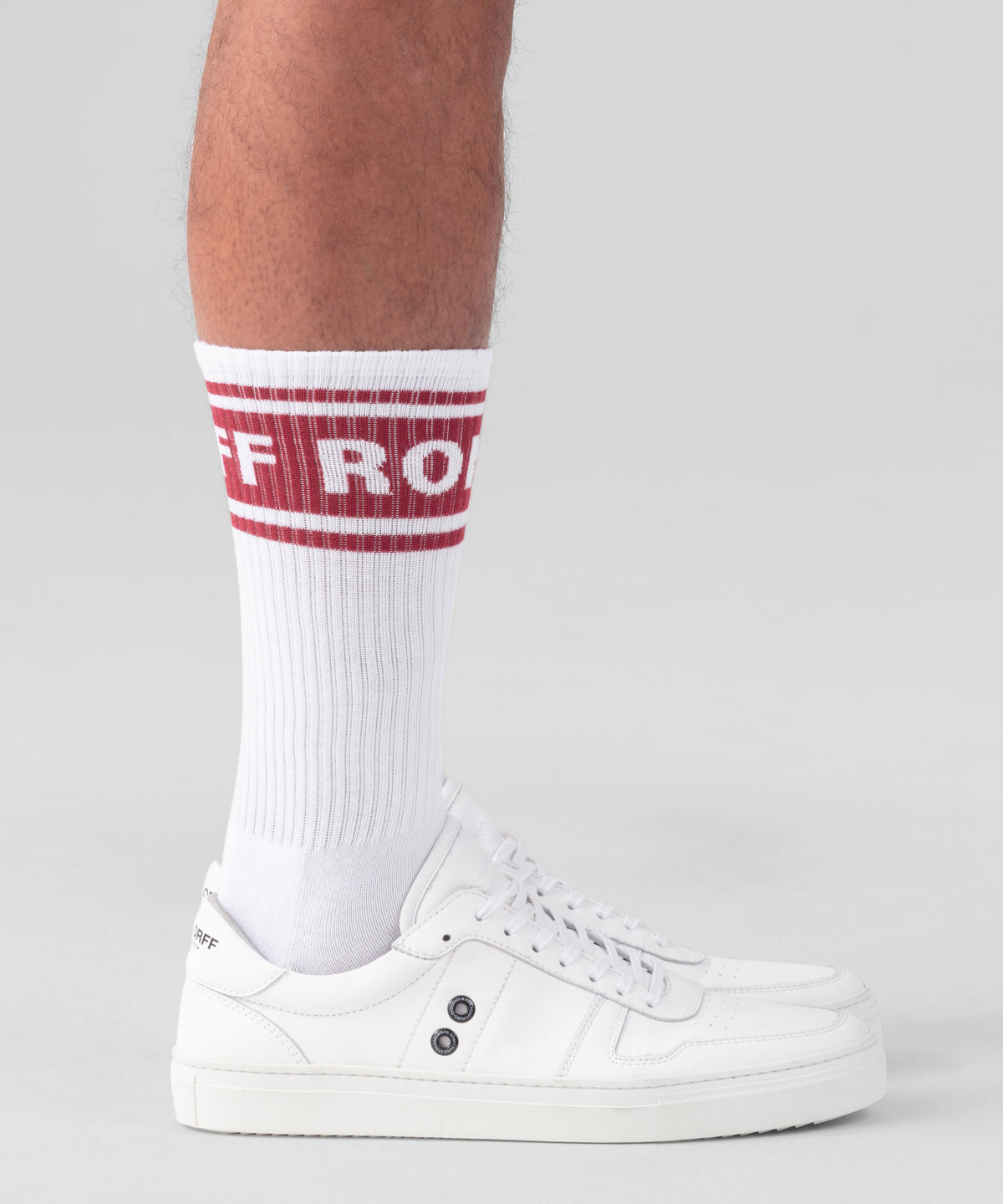 Sports Socks RD w. Stripes: Burnt Red