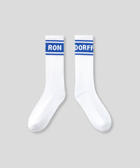 Sports Socks RD w. Stripes: Fjord Blue