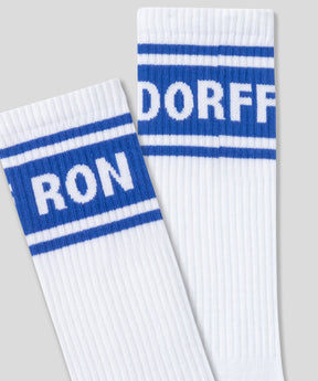 Sports Socks RD w. Stripes: Fjord Blue