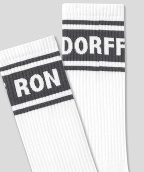 Sports Socks RD w. Stripes: Lava Grey