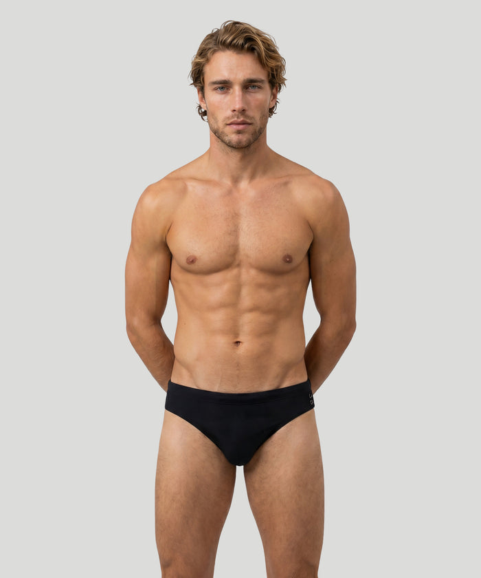 Slim Swim Briefs: Black