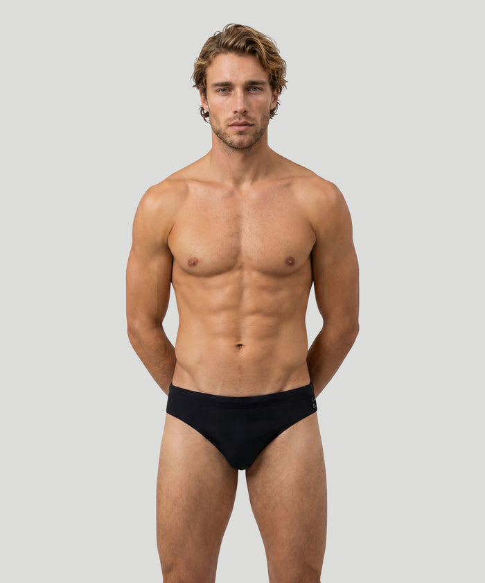 Slim Swim Briefs: Black