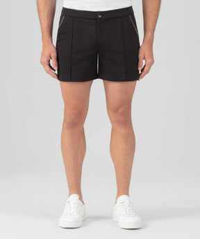 RD Tennis Shorts w. Piping: Black