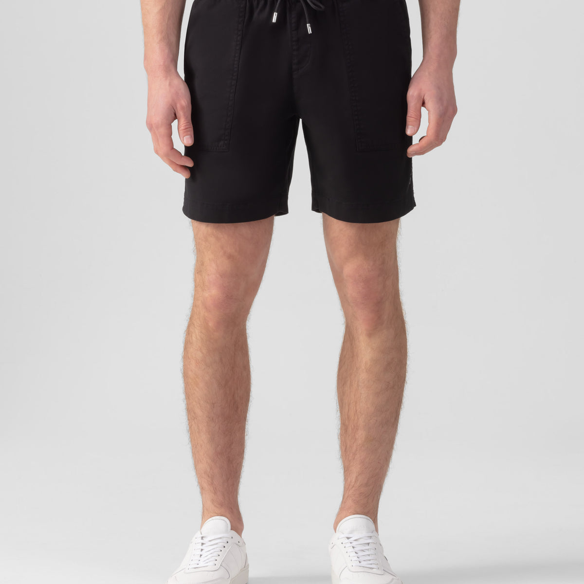 Cotton Sports Chino Shorts: Black | Ron Dorff