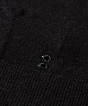 Wool Cashmere Hoodie: Black