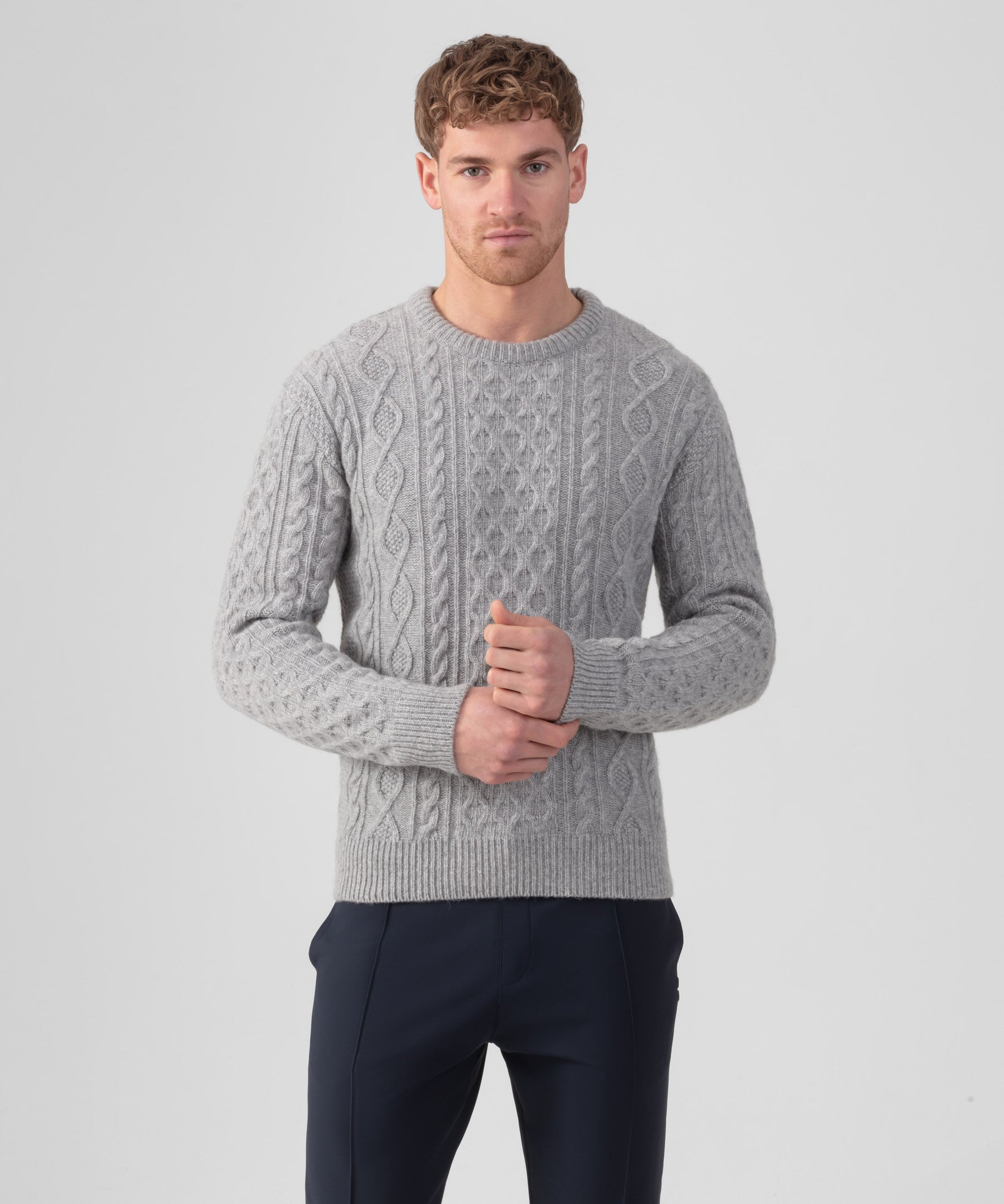 Ron Dorff Wool Cashmere Telemark Sweater Grey Melange S