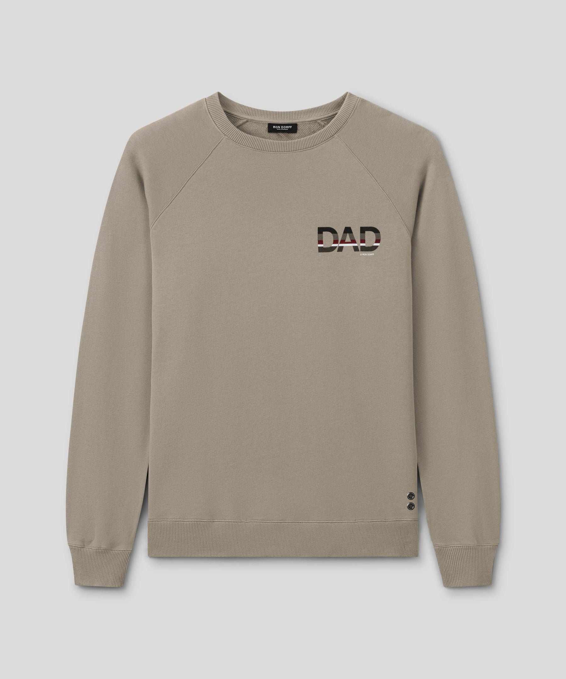 Organic Cotton Sweatshirt "DAD": Dusty Beige