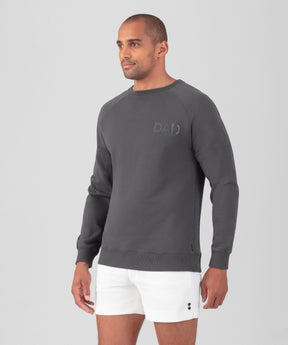 Organic Cotton Sweatshirt "DAD": Lava Grey