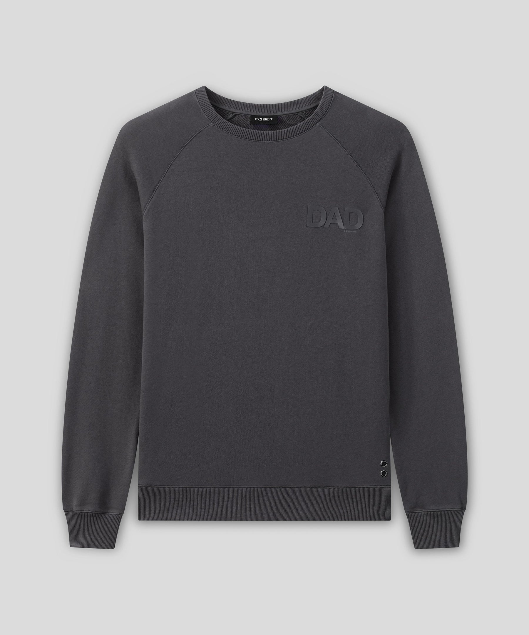 Organic Cotton Sweatshirt "DAD": Lava Grey