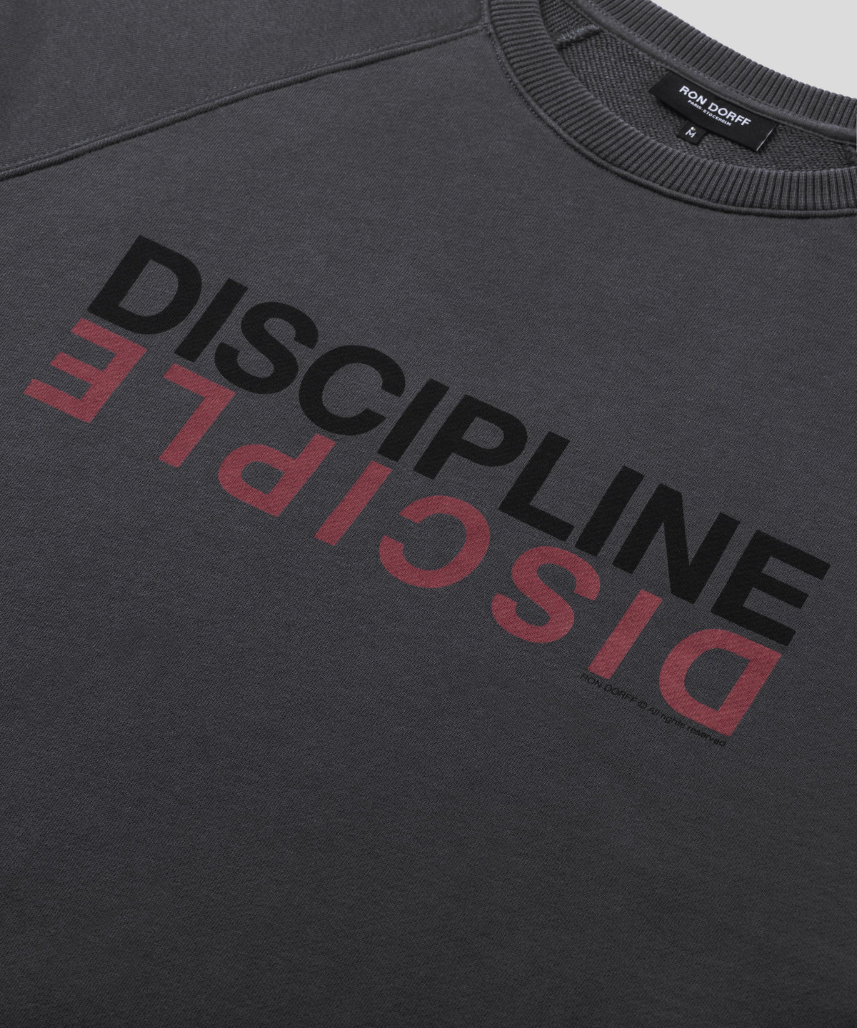 Organic Cotton Sleeveless Sweatshirt "DISCIPLINE DISCIPLE": Lava Grey