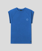 Organic Cotton Sleeveless Sweatshirt RON DORFF: Fjord Blue