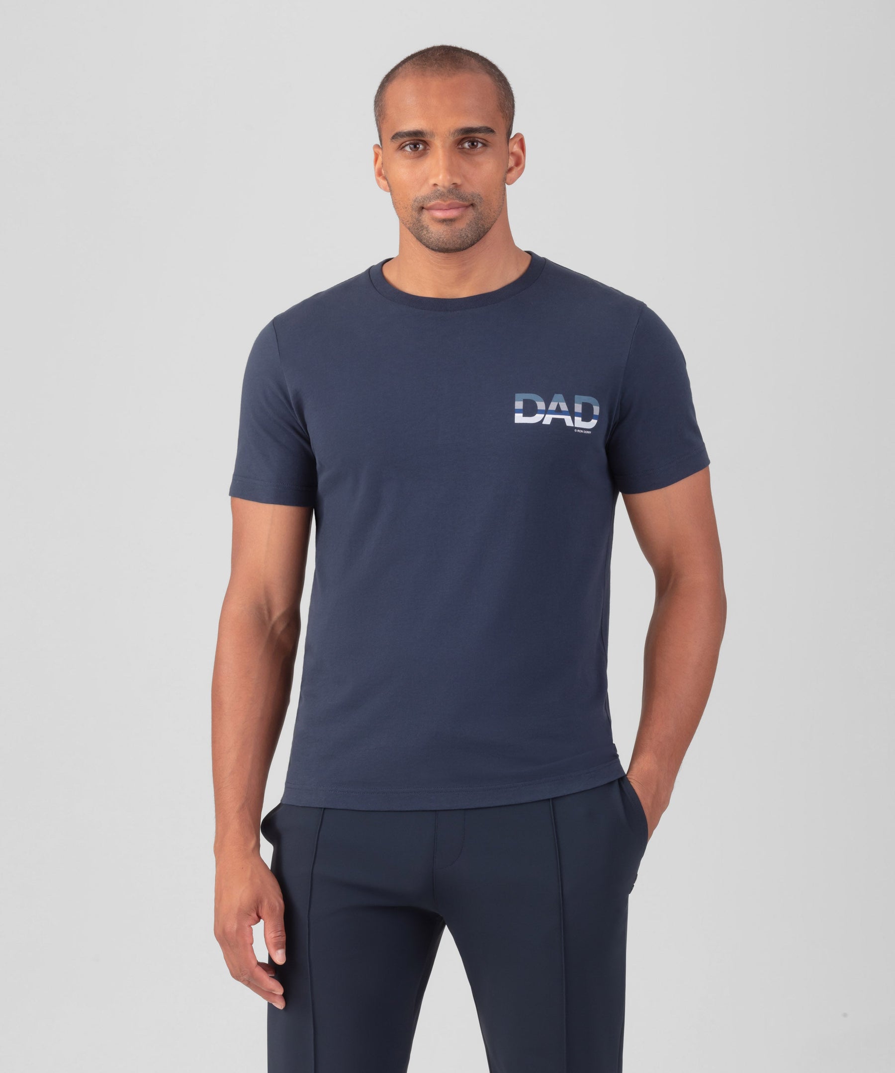 Organic Cotton T-Shirt "DAD": Navy