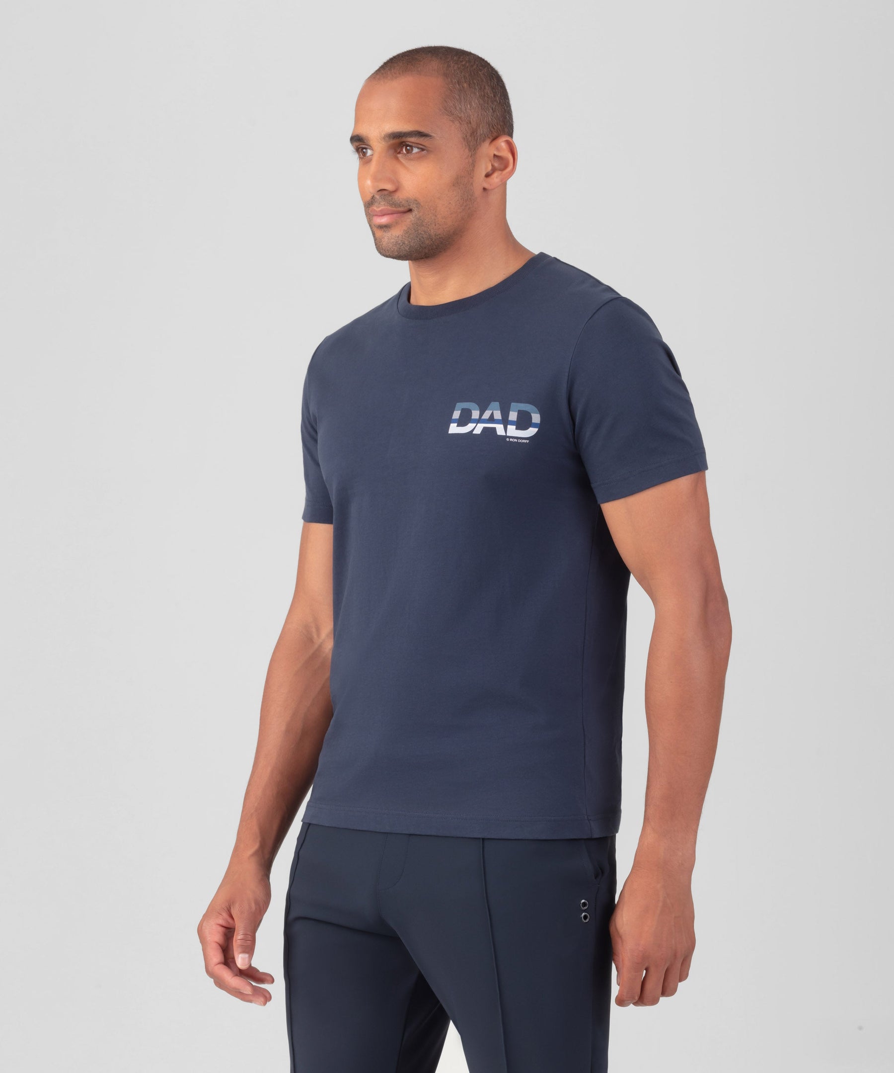 Organic Cotton T-Shirt "DAD": Navy