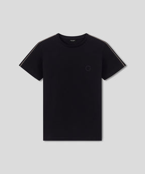 Organic Cotton T-Shirt w. Piping: Black