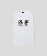 Organic Cotton Sleeveless T-Shirt "DUNE": Optic White