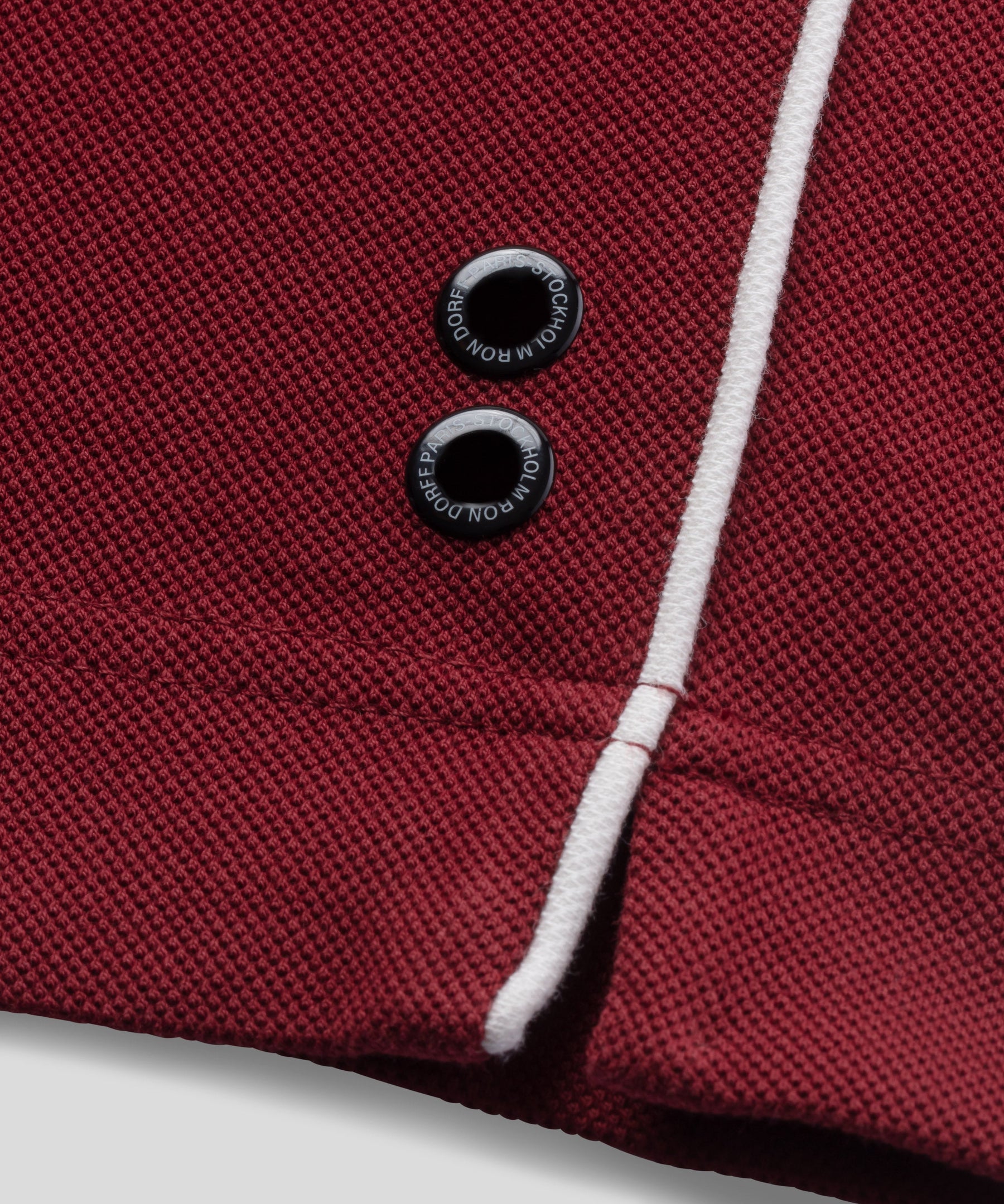 Cotton Piqué Polo w. Piping: Burnt Red