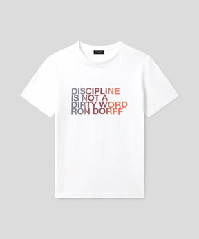 Organic Cotton T-Shirt "DISCIPLINE": Optic White