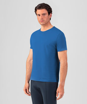 Crew Neck T-Shirt Eyelet Edition: Fjord Blue