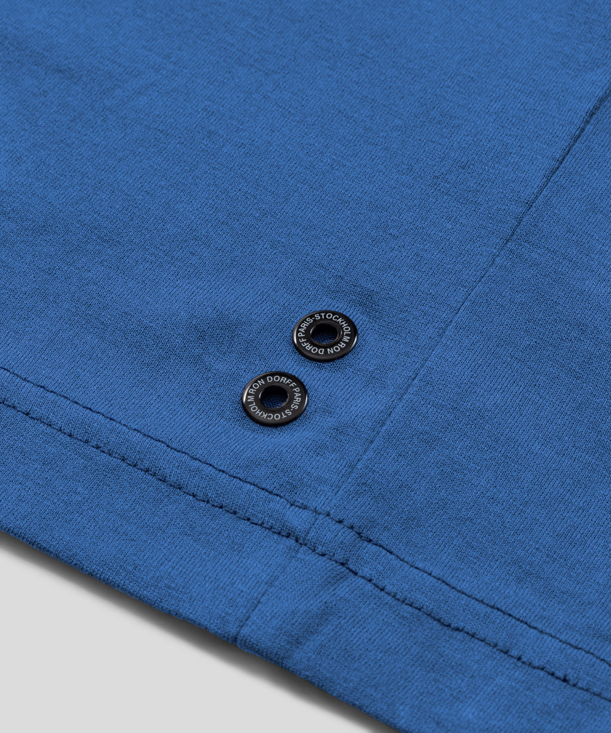 Crew Neck T-Shirt Eyelet Edition: Fjord Blue